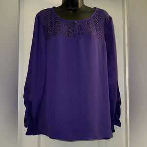 Kim Rogers beautiful purple blouse